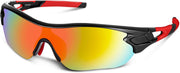 BEACOOL unisex-adult 7188 Sunglasses (pack of 1) - Black Red
