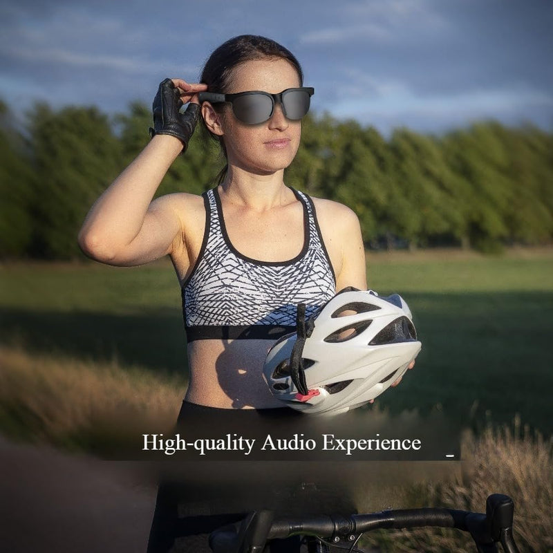 Buteene Smart Bluetooth-Compatible Sunglass with HD Speaker,Touch/Voice Assistant, for Athletic/Outdoor UV Protection,Unisex and ABS