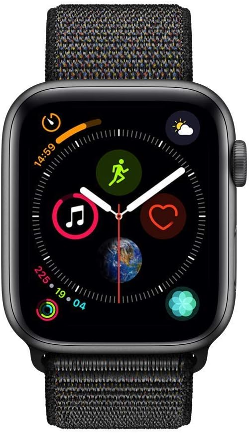 Apple Watch Series 4 (GPS, 44mm) - Space Gray Aluminium Case with Black Sport Loop (Certified Refurbished)