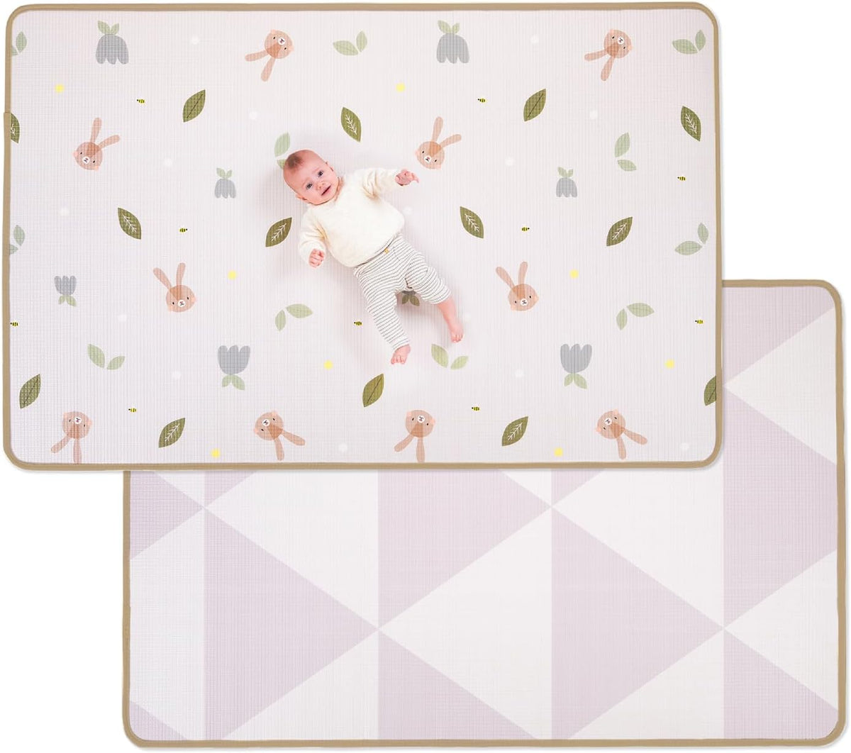 Taf Toys TAF13085 Urban Garden Extra-Large Cushioned Folded Play 200 x 150cm Baby Mat for Floor. Foldable Babies & Toddlers. Water Resistant Foam Playmat with Travel Bag. 0 Months + – image 1