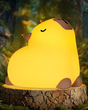 Capybara LED Cute Night Light for Kids, Silicone Rechargeable Night Light - 3 Level Dimmable Bedside Touch Lamp,Nightlight for Room Decor, Cute Gifts Stuff for Boys Girls Baby Children - Capybara