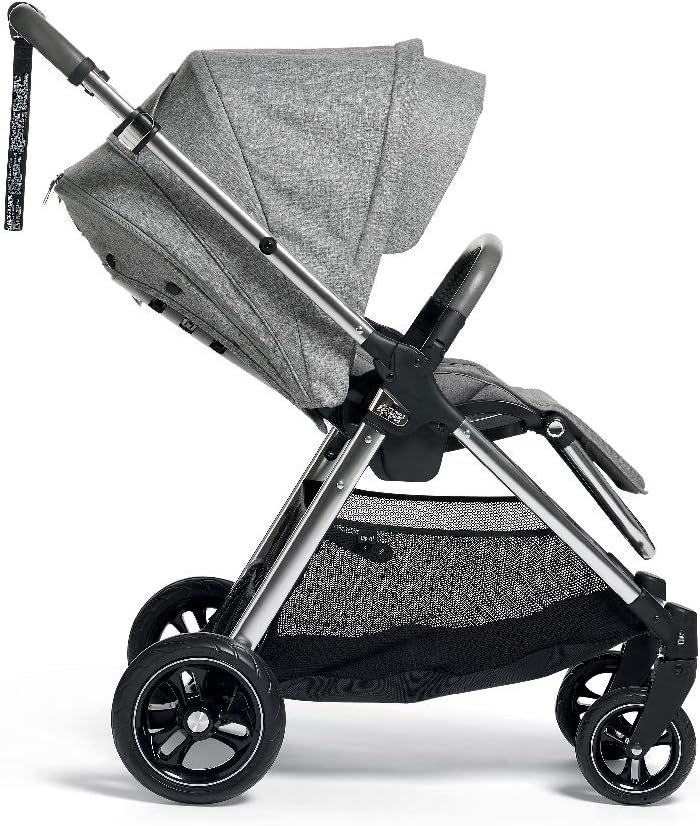 Mamas & Papas Flip XT3 Pushchair, Buggy, Pram, One handed Fold, Large Hood, 11.3 kg - Skyline Grey