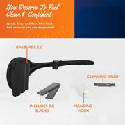 Aputue Back Shaver for Men, Manual Back Hair Shaver for Men, Ergonomic Handle, Shave Wet Or Dry (Extra Blades Included), Flexible Head for Safe Shaving, Shave Wet or Dry Body Groomer Trimmer