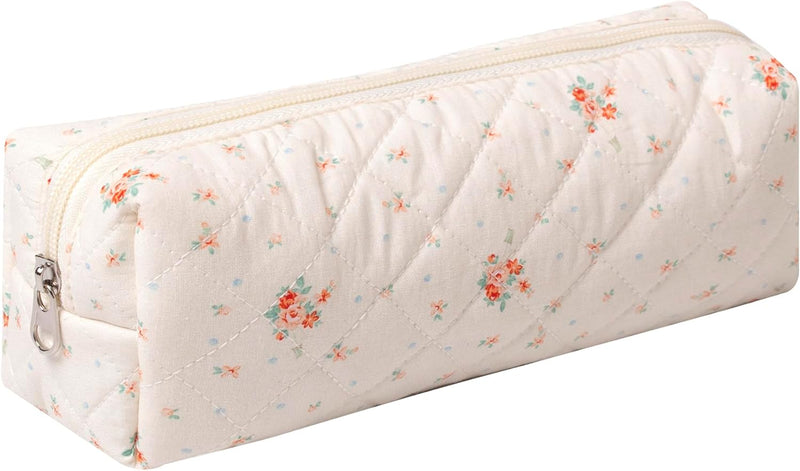 Cute Pencil Case Aesthetic Student Pouch Yellow Bow - Floret