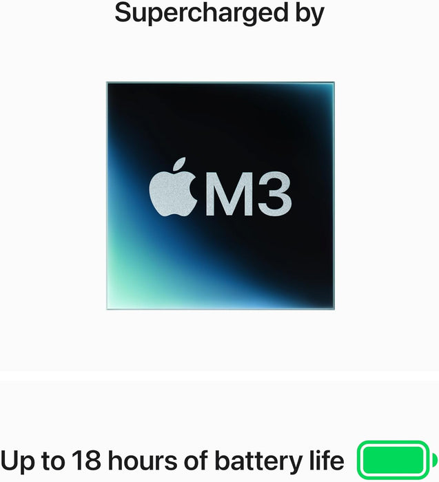 Apple 2024 MacBook Air (13-inch, Apple M3 chip with 8â€‘core CPU and 10â€‘core GPU, 8GB Unified Memory, 512GB) - Space Gray