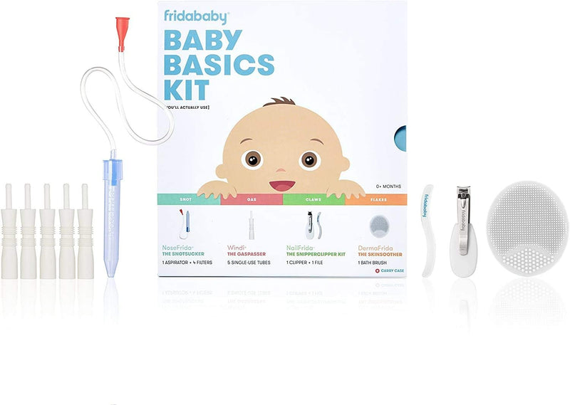 Baby Basics Kit |Includes NoseFrida, NailFrida, Windi, DermaFrida + Silicone Carry Case & SmileFrida The Finger Toothbrush