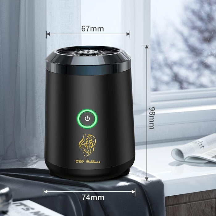 AMERTEER Electric Incense Burner Portable USB Rechargeable Aroma Diffuser, Arab bakhoor Muslim Incense Holder for Car and Home
