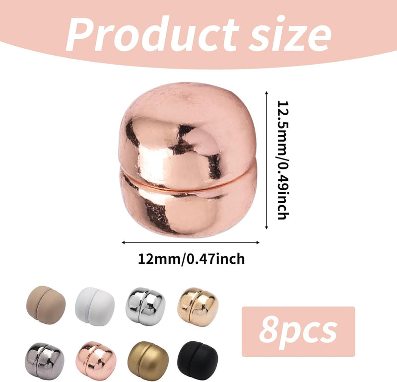 8pcs Hijab Magnets,Hijab Magnetic Pins,Multi-Use Magnetic Buttons Stylish and Unique Pearl Clips Fashion Suitable for Diy Muslim Women Clothing Scarf Dress Accessory,Pinless Brooch for Women