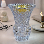 Crystal Glass Bakhoor Burner Oud burner Incense Bakhoor Charcoal Burner مبخرة عود,مبخرة بخور Frankincense Burner Madkhan Mabkhara Bakhoor Gold Incense Burner (Clear)