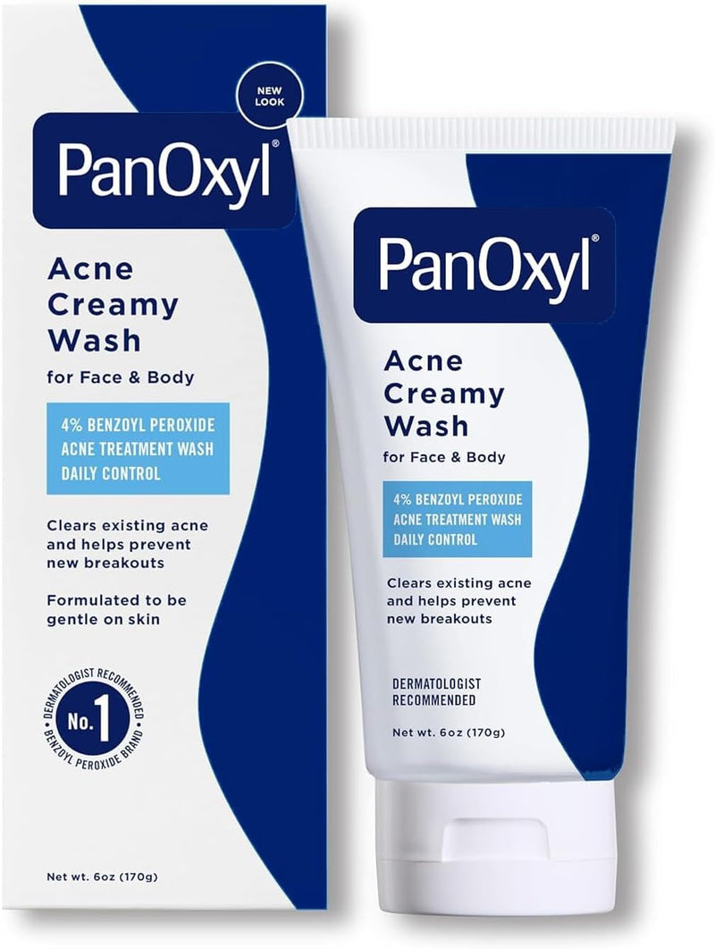 â Creamy Acne Wash with 4% Benzoyl Peroxide Reduces Blemishes and Exfoliates Skin Cells â 6 oz (3 Pack)