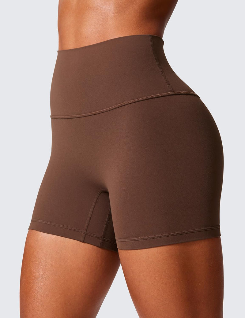 CRZ YOGA Womens Butterlift High Waist Scrunch Butt Biker Shorts 4 Inches - No Front Seam Workout Yoga Gym Booty Shorts