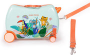MILK&MOO Rideable Kids Suitcase Jungle Friends, Fun and Safe, Durable, Spacious, and Ergonomic Design, Enjoyable Journeys with 360-Degree Swivel Wheels,Suitable for Children Aged 2-6 Years