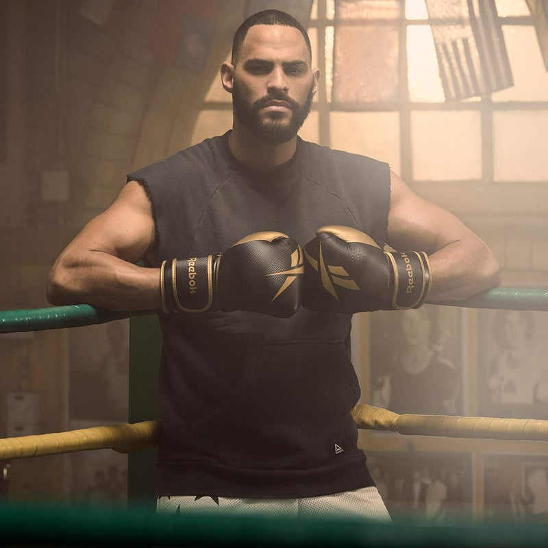 Retail 16 Oz Boxing Gloves - Gold / Black