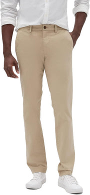 Men's Essential Slim Fit Khaki Chino Pants - Iconic Khaki