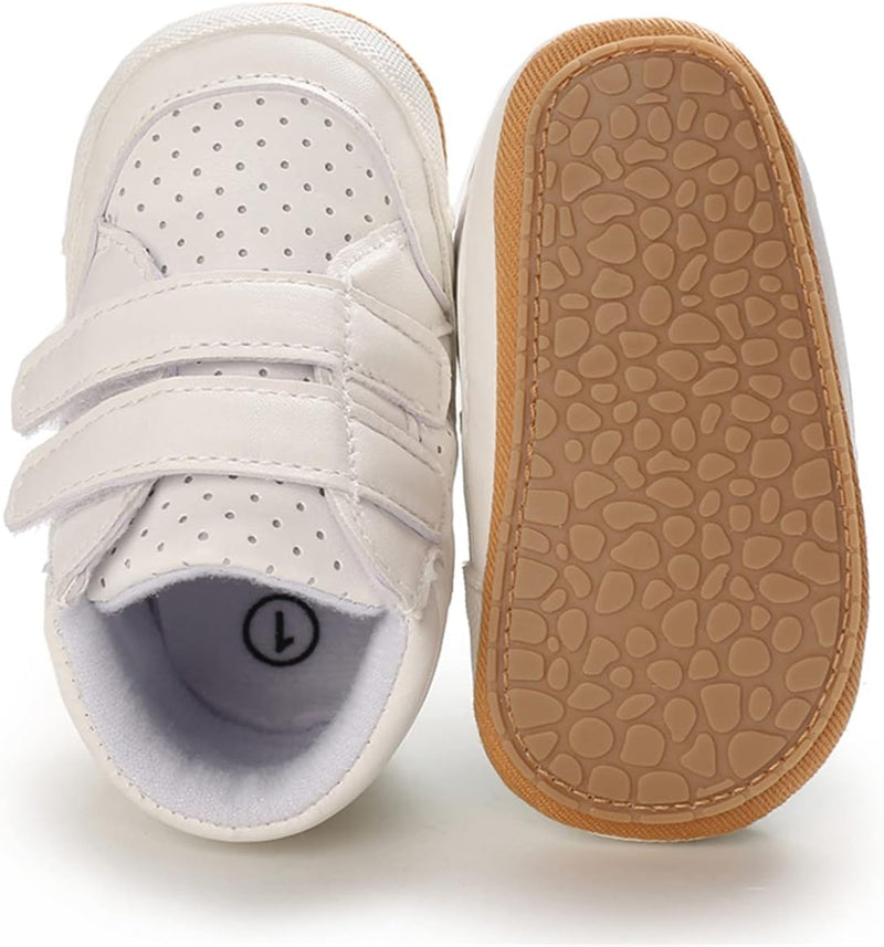 E-FAK Baby Shoes Boys Girls Infant Sneakers Non-Slip Rubber Sole Toddler Crib First Walker Shoes