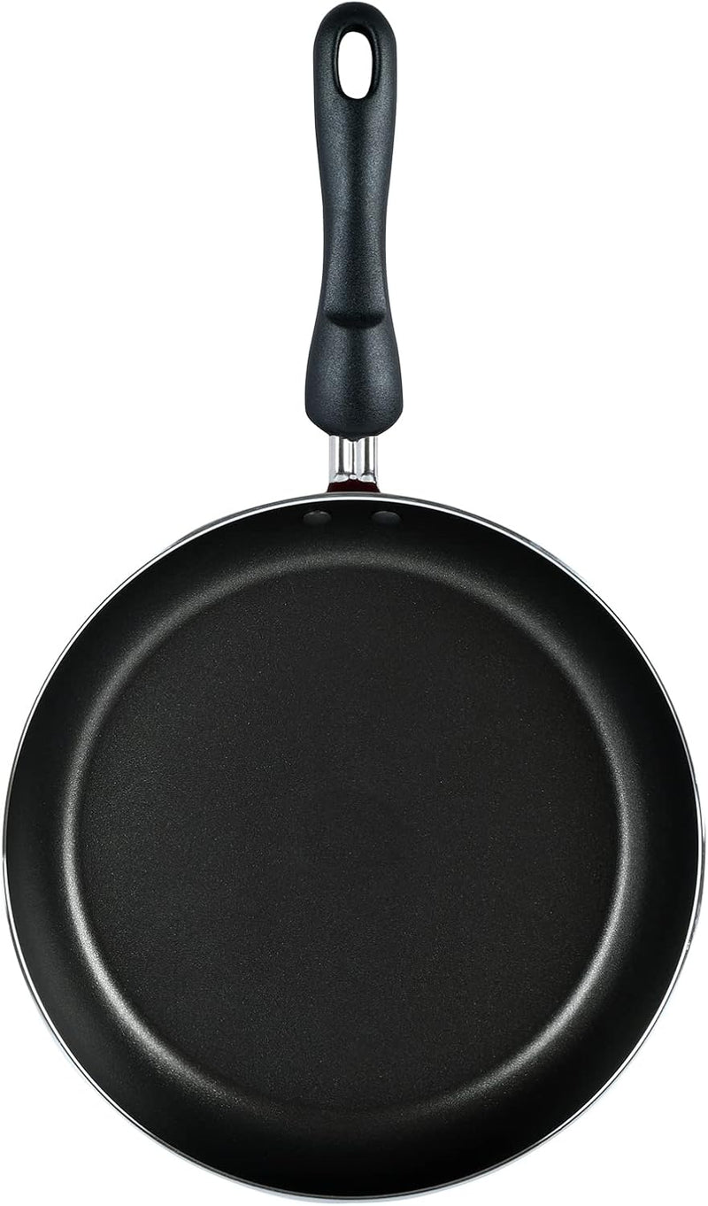 Prestige 8 Piece Non-Stick Cast Aluminium Cookware sets Induction Base Non Stick Aluminium Casserole Milk Pan Fry Pan - Red