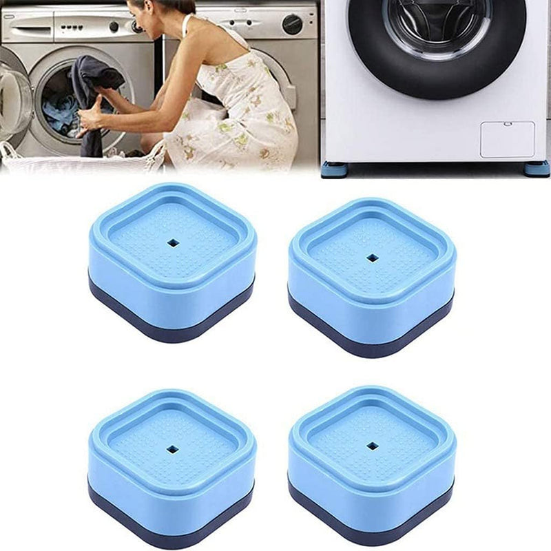 SHIDHMI 4PCS Anti-Vibration Mat Washing Machine Vibration Damper Non-Slip Washer Shock-Absorbing Pad Washing Machine Mat for Dryer Washing Machine Table Desk