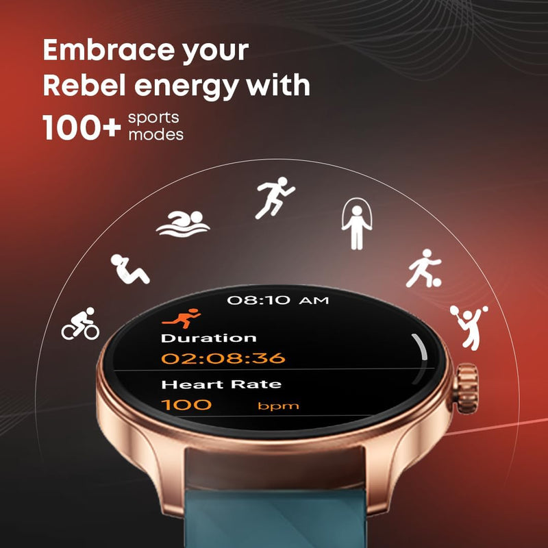 Fastrack Limitless FX1 Smartwatch with 1.38" HD Display|SingleSync BT Calling|AI Voice Assistant|100+ Sports Modes and Watchfaces|Upto 5 Day Battery Life