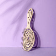 Ninabella Organic Detangling Hair Brush for Women, Men & Children - Does not Pull on Hair - Hair Straightening Brushes for Straight, Curly & Wet Hair - Unique Spiral Hairbrush, Rose Gold