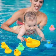 Rubber Duck Family Bathtub Toy, Bath Duck Toys 4 Pcs Rubber Duck Family Squeak Ducks Baby Shower Toy for Toddlers Boys Girls (Mother Child Ducks)