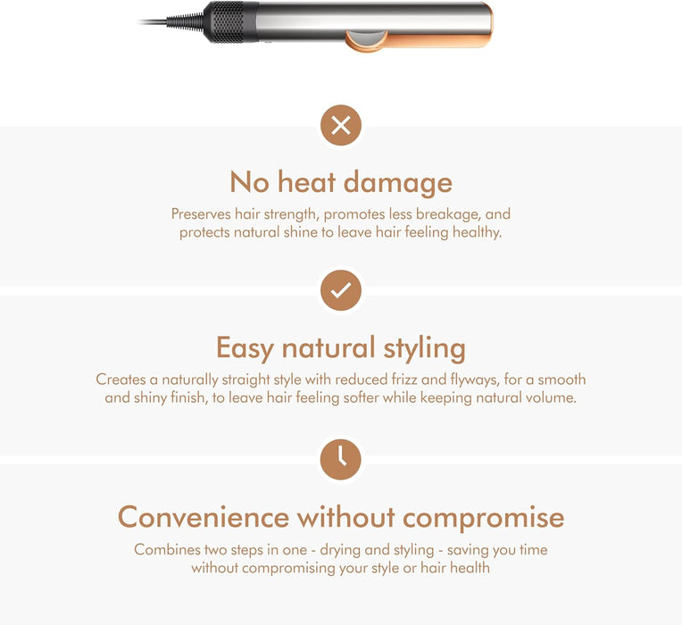 Dyson Airstrait Straightener, Nickel/Copper
