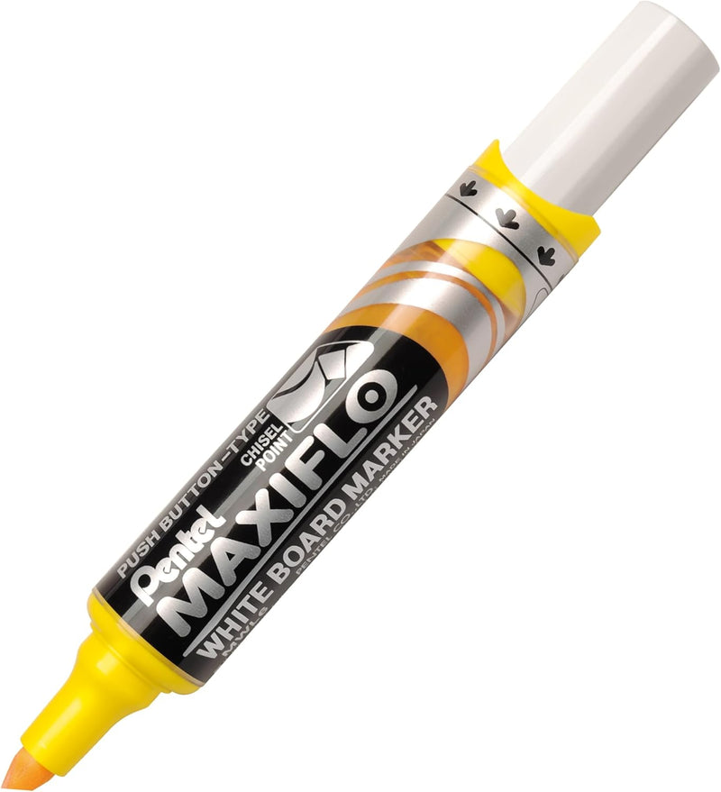 Pentel Maxiflo Chisel Tip White Board Marker, Red