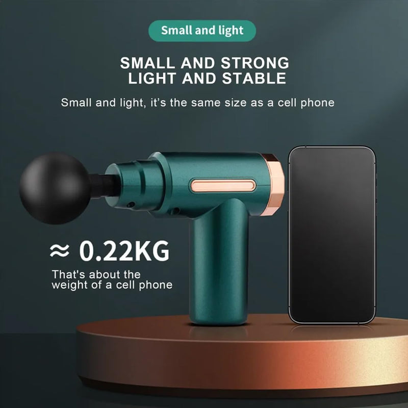 Massage Gun Deep Tissue Muscle Mini Massager for Pain Relief, Super Quiet Handheld Electric Muscle Massager with 5 Modes, 1800mAh Battery & Rechargeable, Random Color