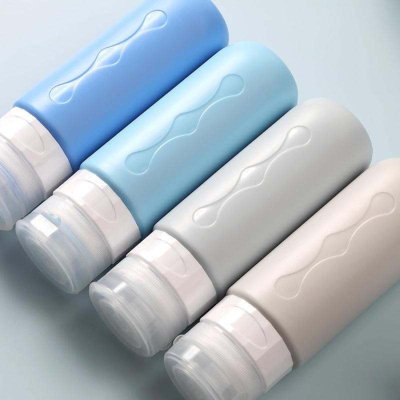 Gemice Bottles for Toiletries Tsa Approved Travel Size Containers BPA Free Leak Proof Refillable Liquid Travel Accessories for Cometic Shampoo and Lotion Soap