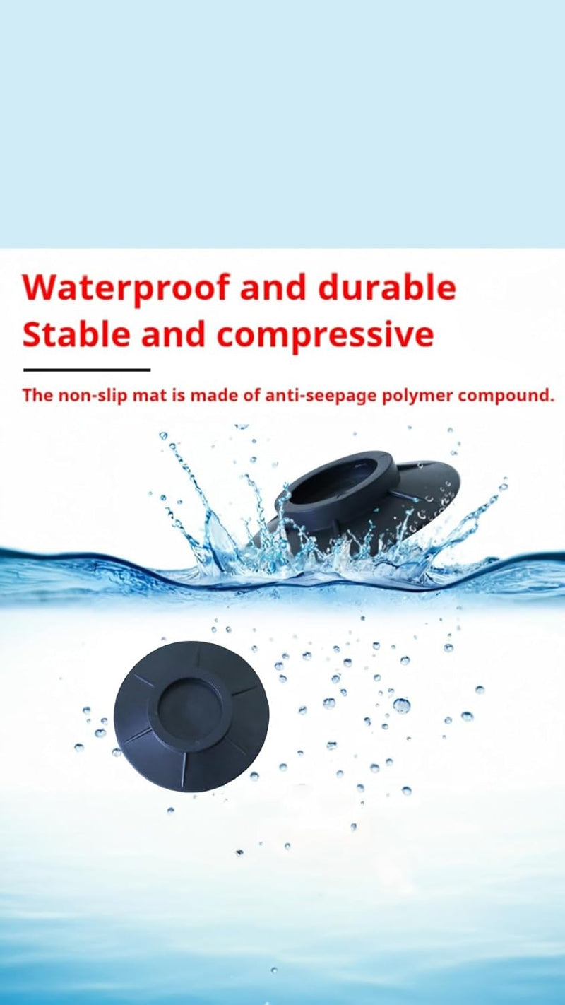Sweet seven® Washing Machine Foot Pads - 4PCS Anti-Vibration Rubber Feet, Anti-Slip Shock Absorbing Mats, Universal Fit for Washer Dryers, Noise Reduction, Black
