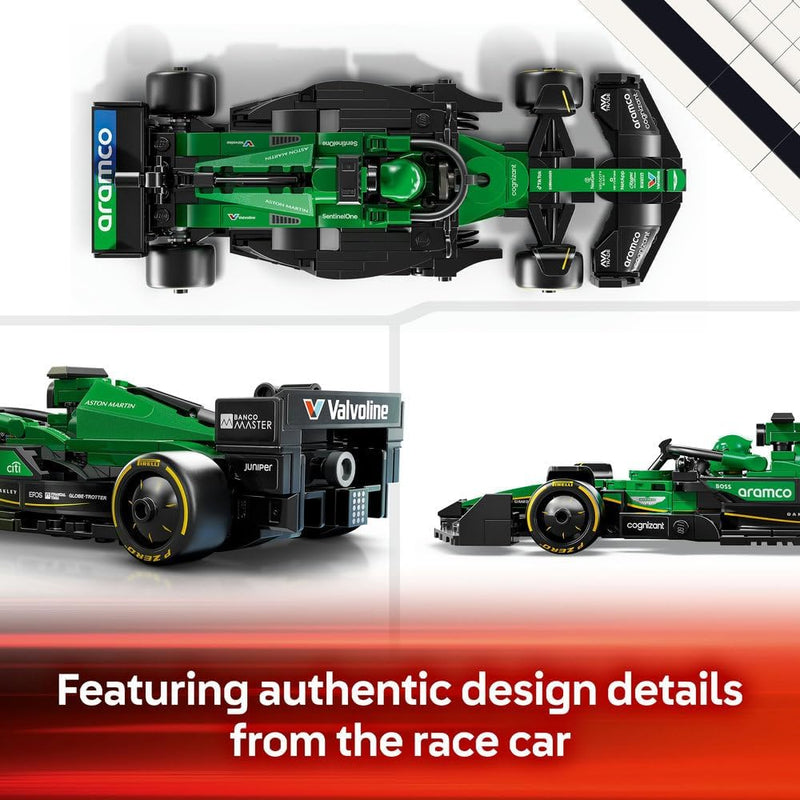 Speed Champions Aston Martin Aramco F1 AMR24 Race Car Toy with a Collectible Formula 1 Driver Minifigure - Model Kits for 10+ Year Old Boys & Girls or Adult Motorsport Fans 77245