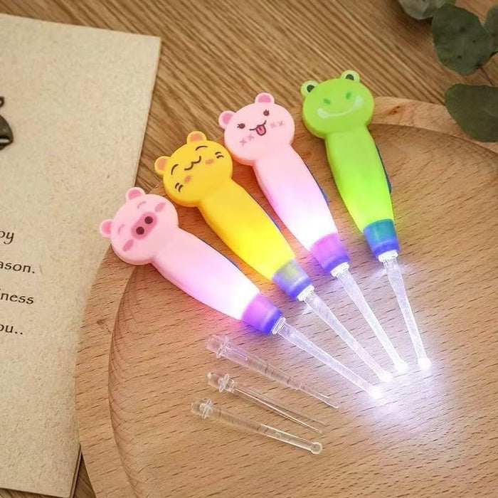 1Pc Cute Flashlight Earpick, Ear Wax Removal LED Light Illuminated Ear Pick Remover, Earwax Cleaning and Removal Tools, Earpick Wax for Adults Ear Safe, Ear Care Earwax Removal Products