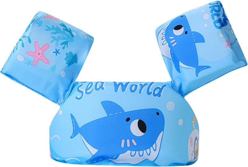 GGEROU Toddler Swim VestKids Water Wings Arm Floaties for 30-50 Pounds,Infant Safety Swim Aid Jumper Inflatable,Swim Arm Bands,Float Sleeves Swimming Armbands for Sea/Pool/Beach/Training - E:Shark