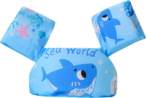 GGEROU Toddler Swim VestKids Water Wings Arm Floaties for 30-50 Pounds,Infant Safety Swim Aid Jumper Inflatable,Swim Arm Bands,Float Sleeves Swimming Armbands for Sea/Pool/Beach/Training - E:Shark