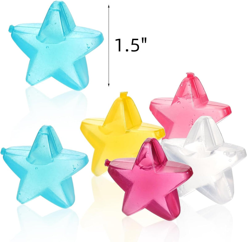 Reusable Ice Cube, 40Pcs Plastic Ice Cubes, Quick-Freeze Easy-to-Clean Refreezable Fake Ice Cubes, Ice Cubes Artificial Ice Cubes Drink Cold Cubes Outdoor Travel Ice Tray (Shape of Stars)