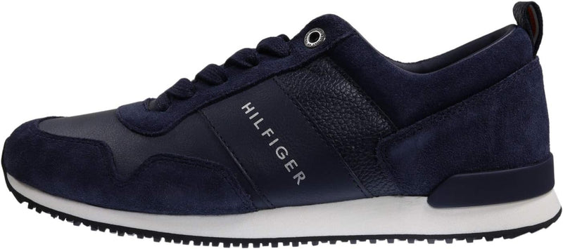 Tommy Hilfiger Iconic Leather Suede Mix Runner mens Low-Top Sneakers