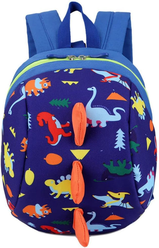 Kids Cartoon Backpack Dinosaur Schoolbag Toy Snack Daypack Shoulder Bag for Toddlers, Kids Children Nursery Preschool Anti Lost Safety Toddler Leash with Harness Backpacks (Blue)
