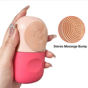 ECVV 2-in-1 Ice Cube Roller Massager for Face, Eyes and Neck Naturally Ice Conditioning and Skin Care, De-Puff Eye Bags, Reusable Massage Silicone Ice Mold