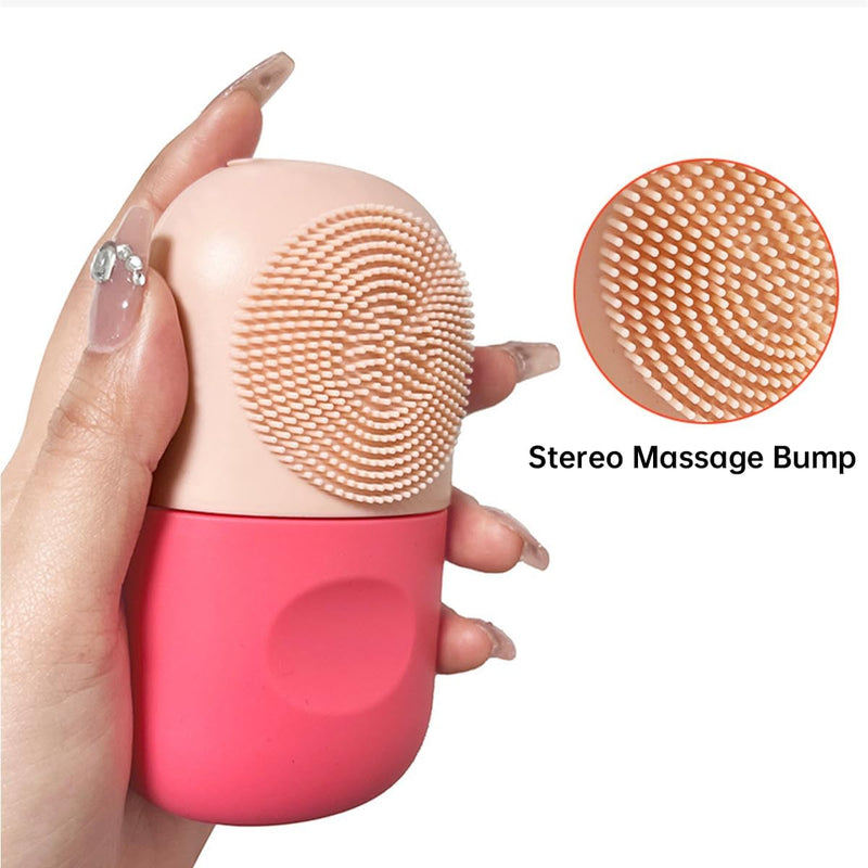 ECVV 2-in-1 Ice Cube Roller Massager for Face, Eyes and Neck Naturally Ice Conditioning and Skin Care, De-Puff Eye Bags, Reusable Massage Silicone Ice Mold
