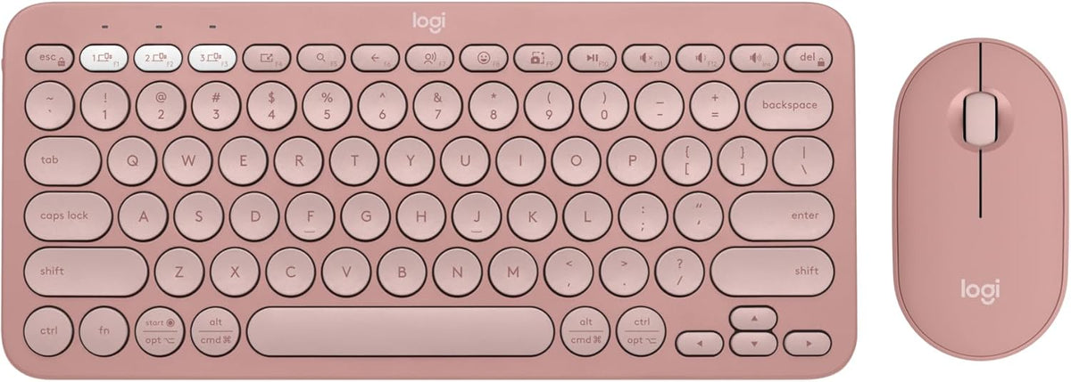 Logitech Pebble 2 Combo, Wireless Keyboard and Mouse, Quiet and Portable, Customisable, Logi Bolt, Bluetooth, Easy-Switch for Windows, macOS, iPadOS, Chrome, ARA Layout - Graphite – image 1