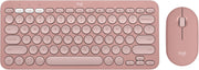 Logitech Pebble 2 Combo, Wireless Keyboard and Mouse, Quiet and Portable, Customisable, Logi Bolt, Bluetooth, Easy-Switch for Windows, macOS, iPadOS, Chrome, ARA Layout - Graphite - Pebble 2 Combo Rose