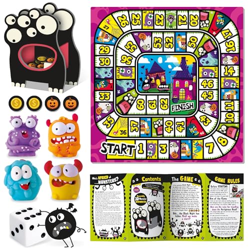KIDS LOVE MONSTERS – MONSTERS ON THE RUN | Kids Board Game | Fun & Educational Dice Game for 5+ Years | Interactive Family Adventure Board Game | Monster-Themed Learning Game