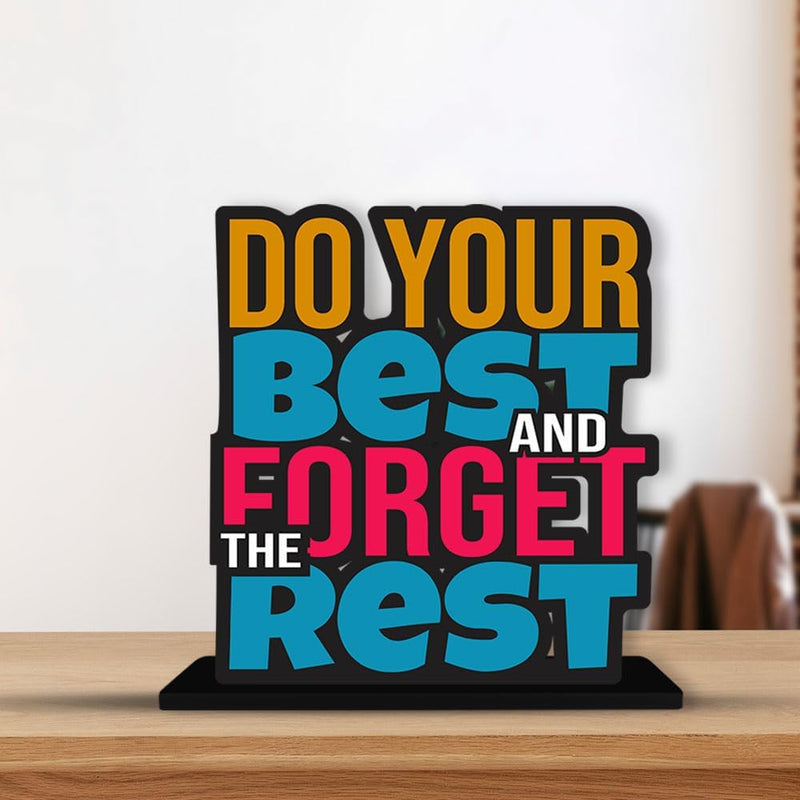 Artvibes Wooden Idols and Figurine Good Food is Good Mood Restaurant Cafe Quotes Table Decoration for Office Desk | Home Decor | Living Room | Modern Art Wood Showpiece Gift Item (SP_1128N)