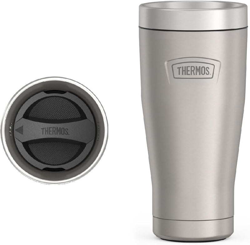 THERMOS ICON STAINLESS STEEL VACUUM INSULATED SANDSTONE TUMBLER 470 ML, IS1012SN, TRAVEL MUG, TUMBLER WITH HANDLE, COFFEE MUG
