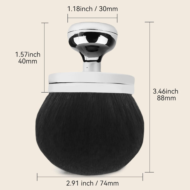 Yikusu Extra Large Body Makeup Brush for Self Tanner, 3 Inch Width Self Tanning Kabuki Brush, Powder, Foundation, Blusher, Bronzer, Oval Face Leg Makeup Brush with Drawstring Bag&box - Rose gold