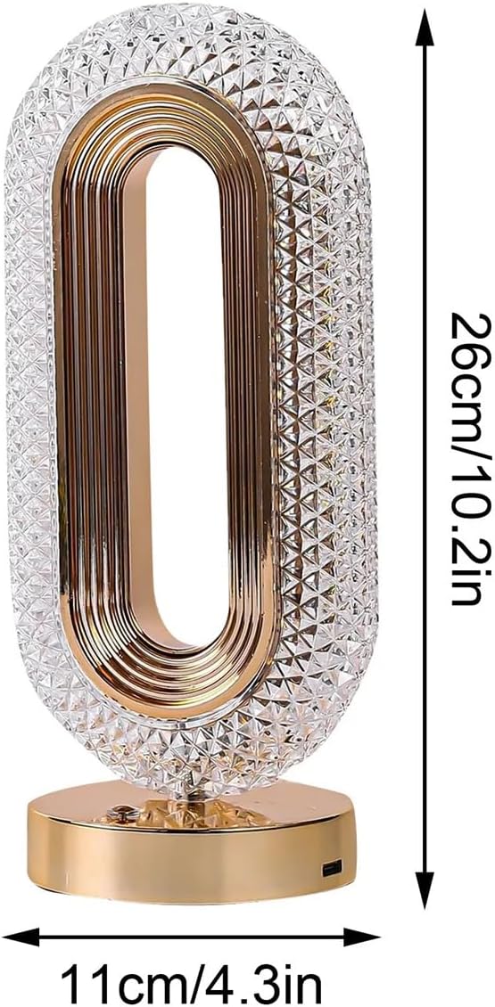 Modern Table Lamp, 3 Color LED Night Light for Bedroom, Rechargeable Minimalist Small Nightlight for Living Room, Bedside, Bar & Dining Room, Festive Mood Ambient Lighting