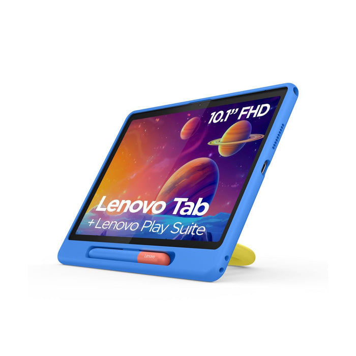 Lenovo Tab with Kids Case & Pen, 10.1" WUXGA (1920x1200) 400nits Anti-fingerprint Touch display, MediaTek Helio G85 processor, 4GB RAM, 128GB Storage, Android 14, Luna Grey - [ZAEH0071AE]