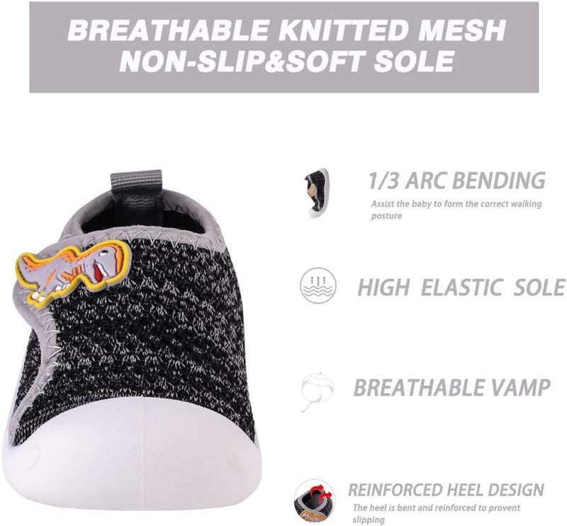 Baby Toddler Non-Skid Sock Shoes Indoor Slipper Breathable Cotton Mesh Lightweight Sole Infant Boy Girls Kids Children