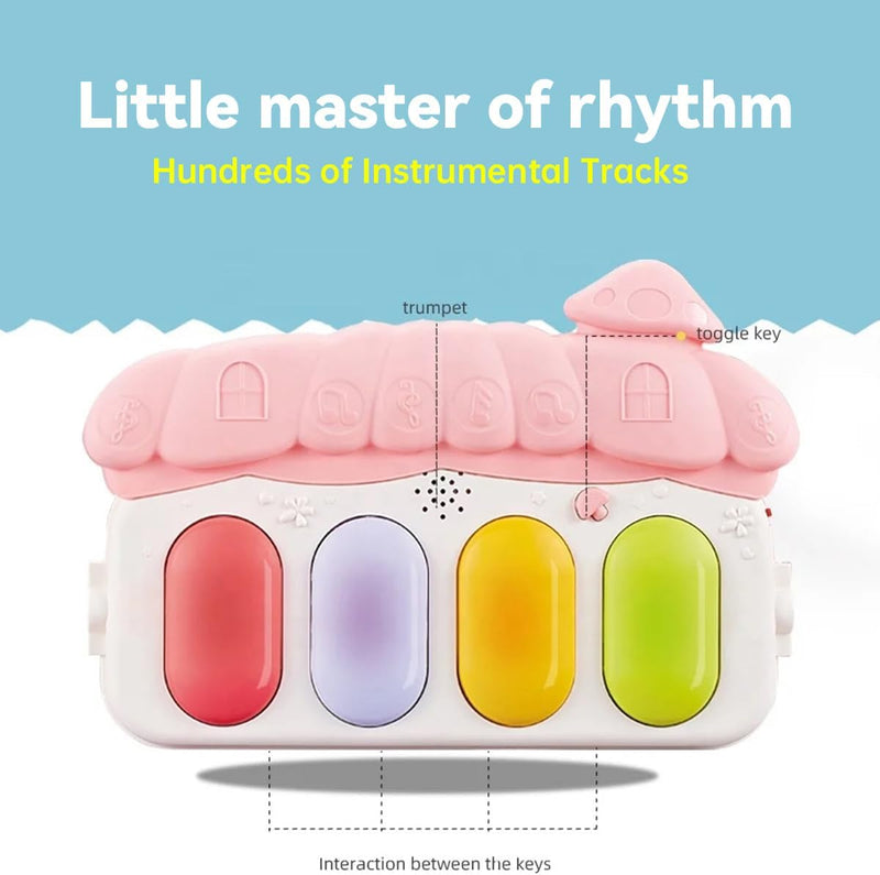 ECVV Baby Musical Gym & Crawling Mat Toy for Infants 3M+ Months with Height Ruler Color: Green