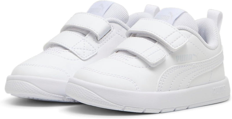 Courtflex unisex-baby Sneakers - PUMA White-PUMA White-Silver Mist