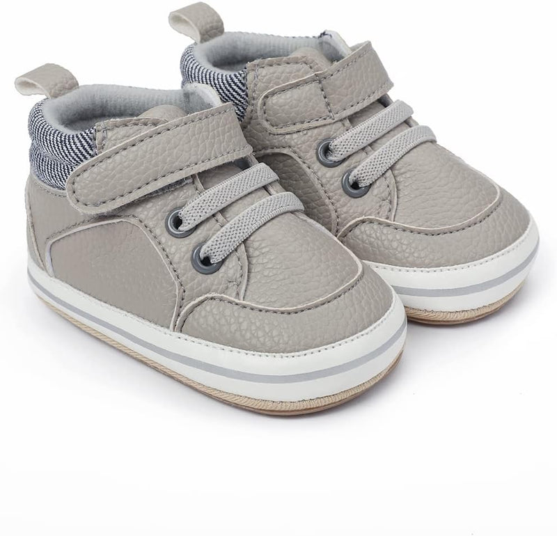 E-FAK Baby Shoes Boys Girls Infant Sneakers Non-Slip Rubber Sole Toddler Crib First Walker Shoes